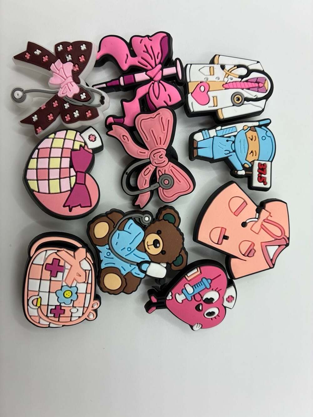 Medical Theme PVC Shoe Charms Set, Cute Nurse and Doctor Clog Accessories